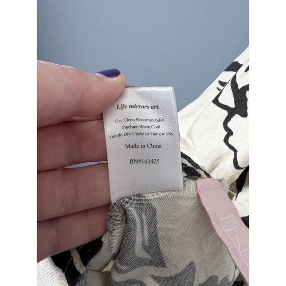 *FLAW, READ* UNTITLED IN MOTION Womens XXL Ophelia Abstract Dress Bamboo/Linen - Picture 11 of 11